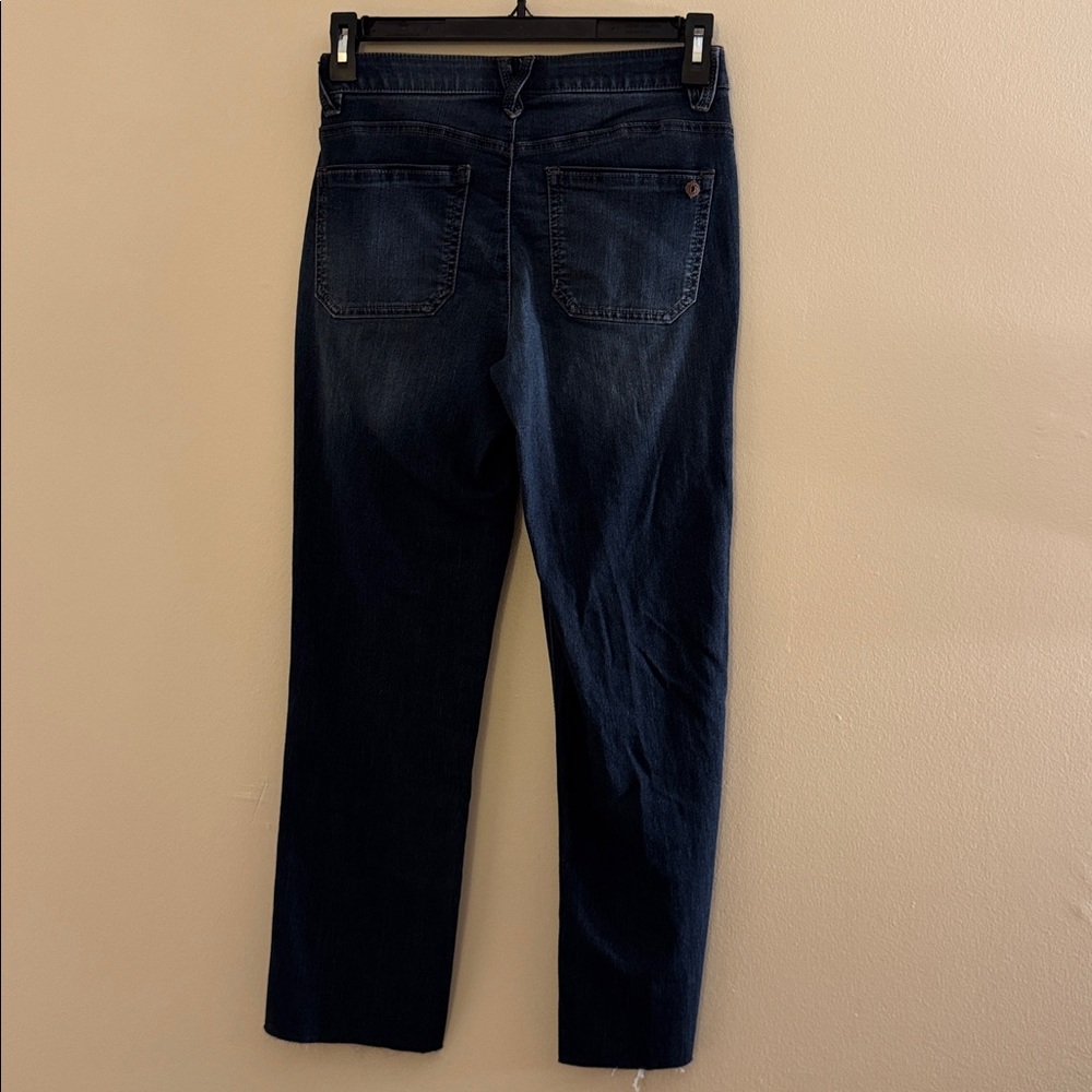 SALE Democracy Ab Technology Distressed Hem Blue Jeans - Picture 2 of 6